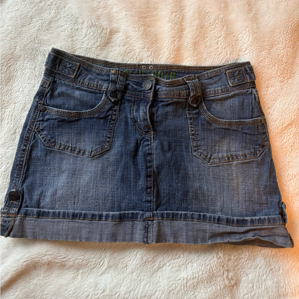 Y2K Vintage Low Waist Jean Skirt